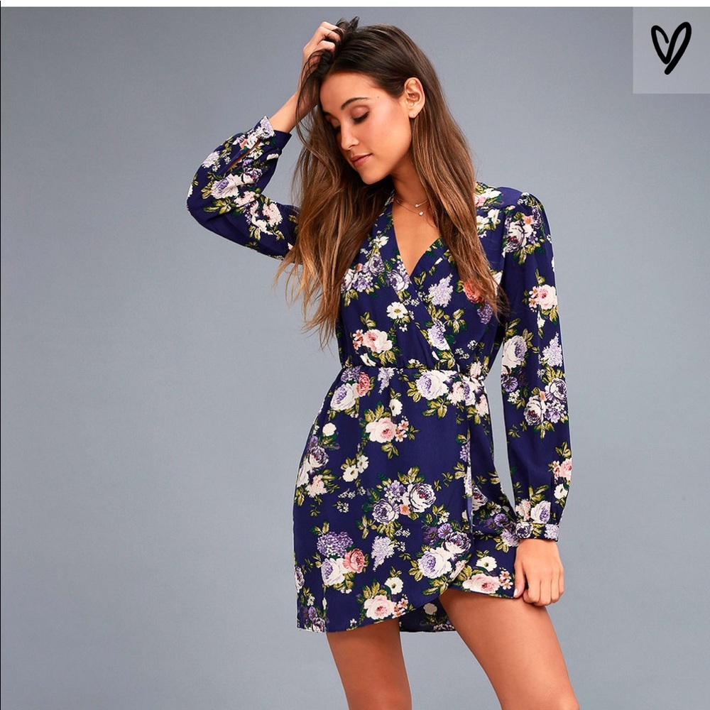 Lulus Wrap Floral Dress